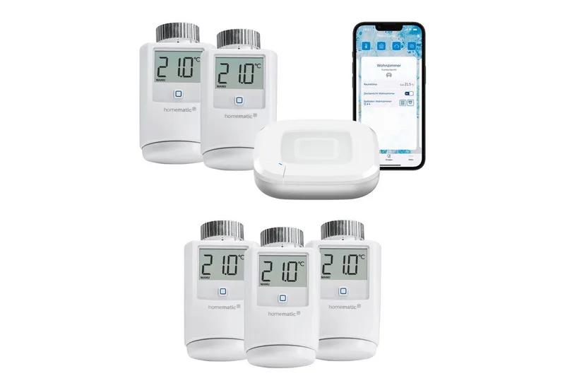 Heizkörperthermostat Starter Bundle Heizen für 5 Heizkörper de Homematic IP en Blanc – photo produit
