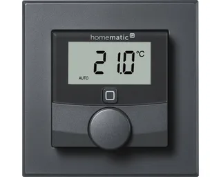 Heizkörperthermostat Wandthermostat mit Luftfeuchtigkeitssensor (V2) van Homematic IP in Zwart – productfoto 1 van 5