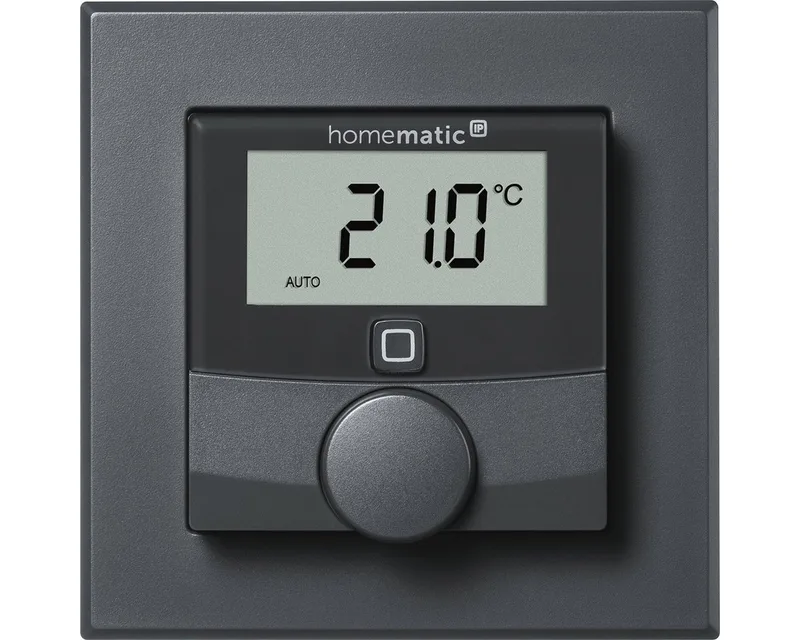 Heizkörperthermostat Wandthermostat mit Luftfeuchtigkeitssensor (V2) van Homematic IP in Zwart – productfoto 1 van 5