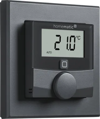 Heizkörperthermostat Wandthermostat mit Luftfeuchtigkeitssensor (V2) van Homematic IP in Zwart – productfoto 2 van 5