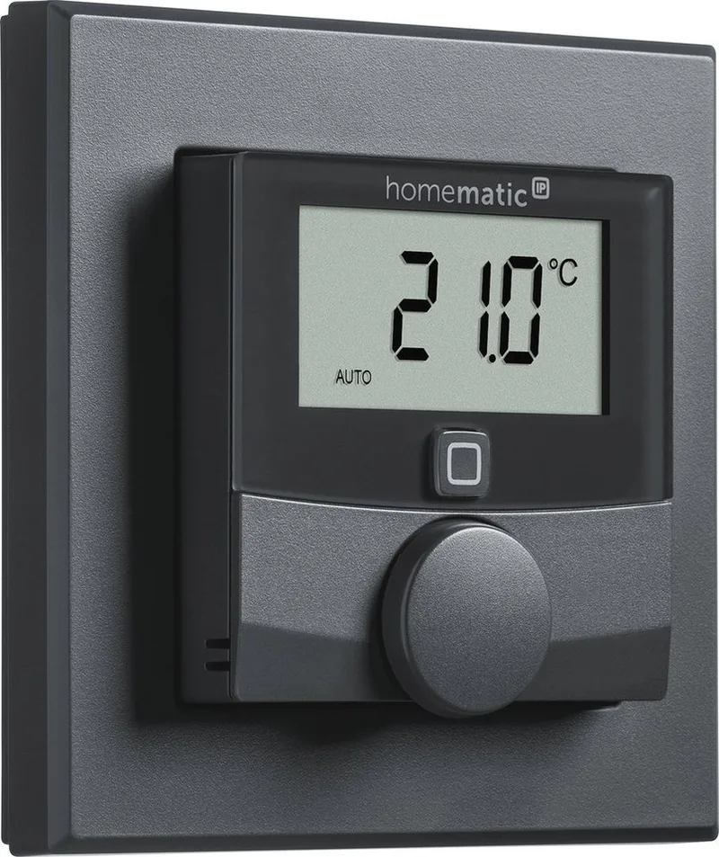 Heizkörperthermostat Wandthermostat mit Luftfeuchtigkeitssensor (V2) van Homematic IP in Zwart – productfoto 2 van 5