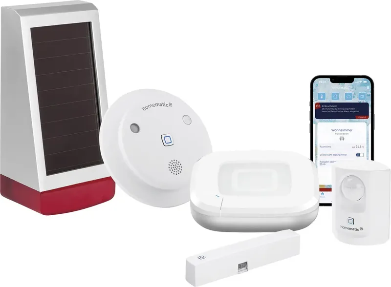 Rauchmelder, Außensirene Smart Home Starter Set fra Homematic IP – produktbillede