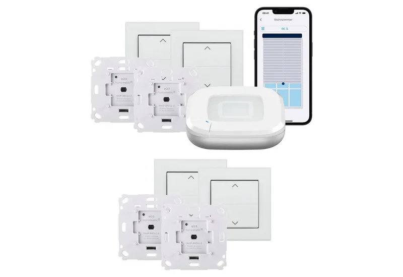 Starter Set Rollladensteuerung für 4 Rollladen Smart-Home-Zubehör by Homematic IP in White – product photo