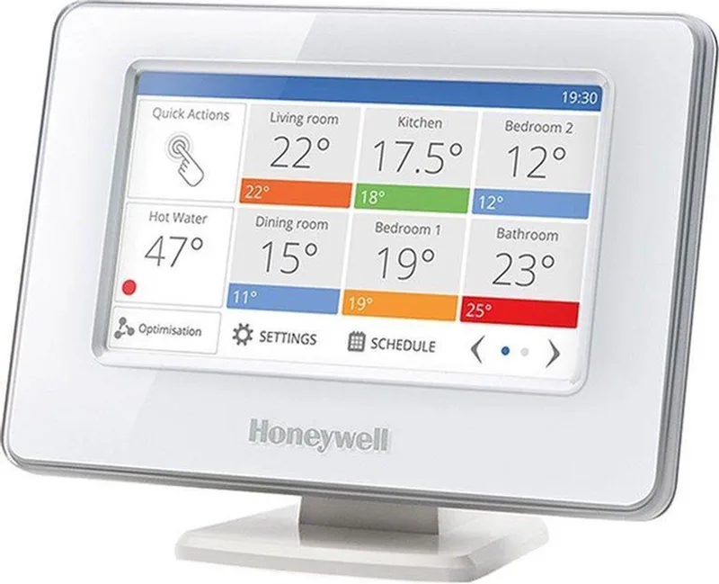Evohome Aan/Uit Slimme Thermostaat - Wifi - Draadloos van Honeywell Home in Grijs – productfoto