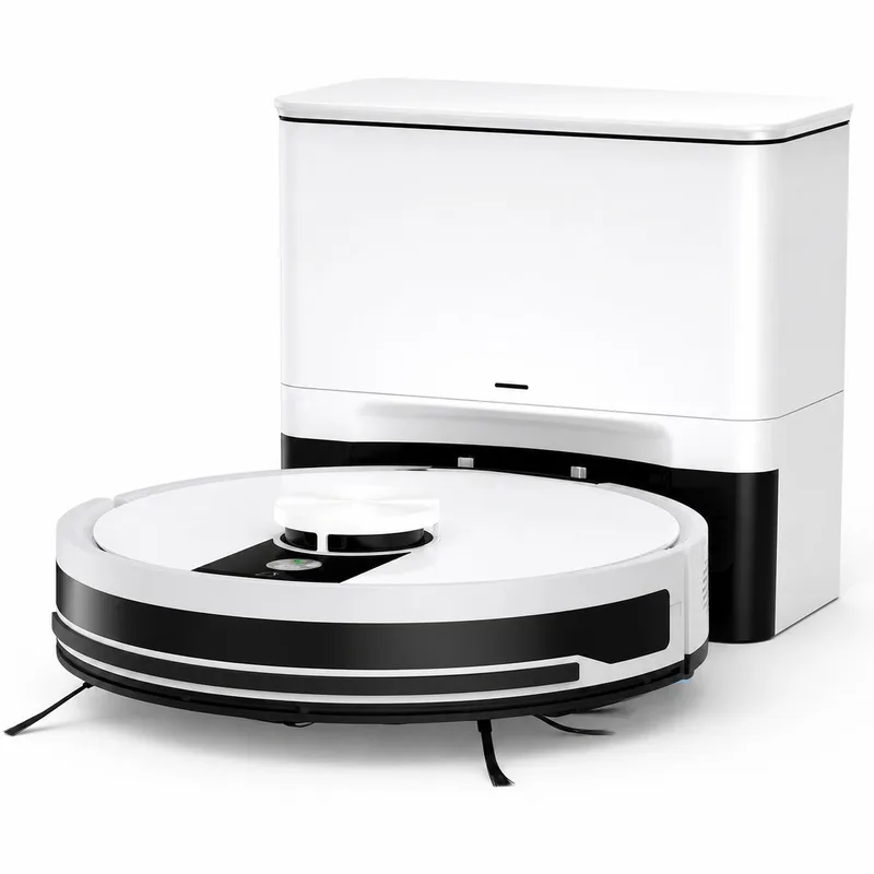 Jensaro Robotstofzuiger Met Dweilfunctie - LIDAR Laser Navigatie - 3000Pa Robotstofzuiger - Automatische Leegfunctie van ILIFE in Wit – productfoto