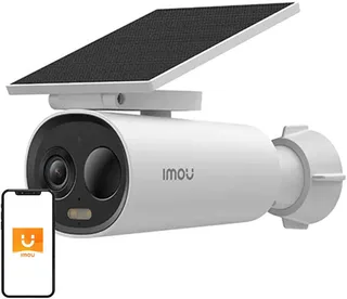 Cell 3C All-In-One - 2K Draadloze Beveiligingscamera Voor Buiten - Inclusief Ingebouwd Zonnepaneel - Volledig Draadloos - Bewaking Voor Buiten Met Nachtzicht In Kleur - Sirene - IP66 Weerbestendig - Grote 5000mAh Batterijcapaciteit van Imou in Wit – productfoto 1 van 2