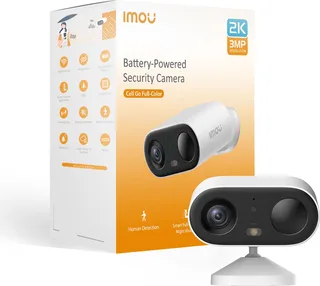 Cell Go Full Color - Beveiligingscamera - 2K Draadloos Bewakingscamera Voor Buiten - 5000 mAH Accu - Eenvoudige Installatie - AI-Persoonsdetectie - Met Opslag - Smart Full Color Night Vision - IP65 Weerbestendig - Compatibel Met Zonnepaneel van Imou in Wit – productfoto 1 van 2