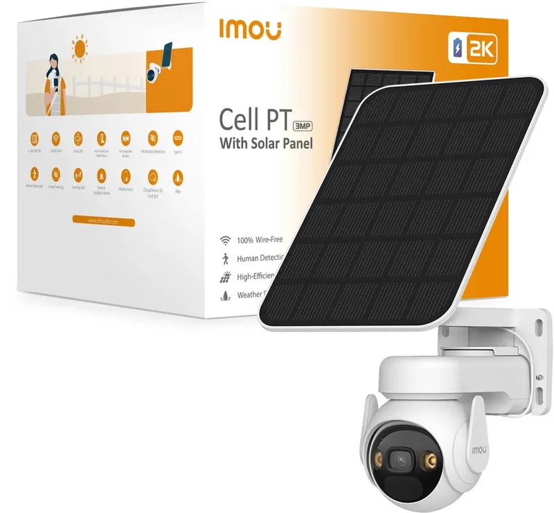 IPCam Cell PT 3MP WLAN 2K +Solarpanel schwarz/weiß von Imou in Weiß – Produktfoto 1 von 2