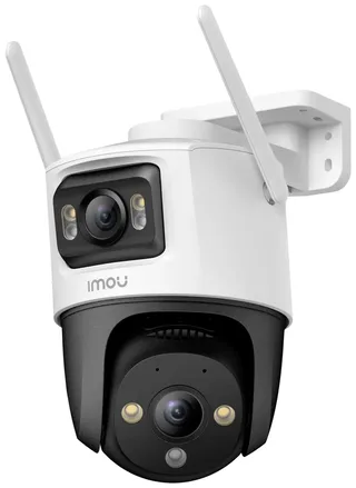 Cruiser Dual 6MP - Beveiligingscamera Voor Buiten - Camera Met Dubbele Lens (2 x 3MP) - 360° Dekking - Accurate Persoons- En Voertuigdetectie - Met Kleurennachtzicht - Sirene - IP66 Weerbestendig van Imou in Wit – productfoto 3 van 3