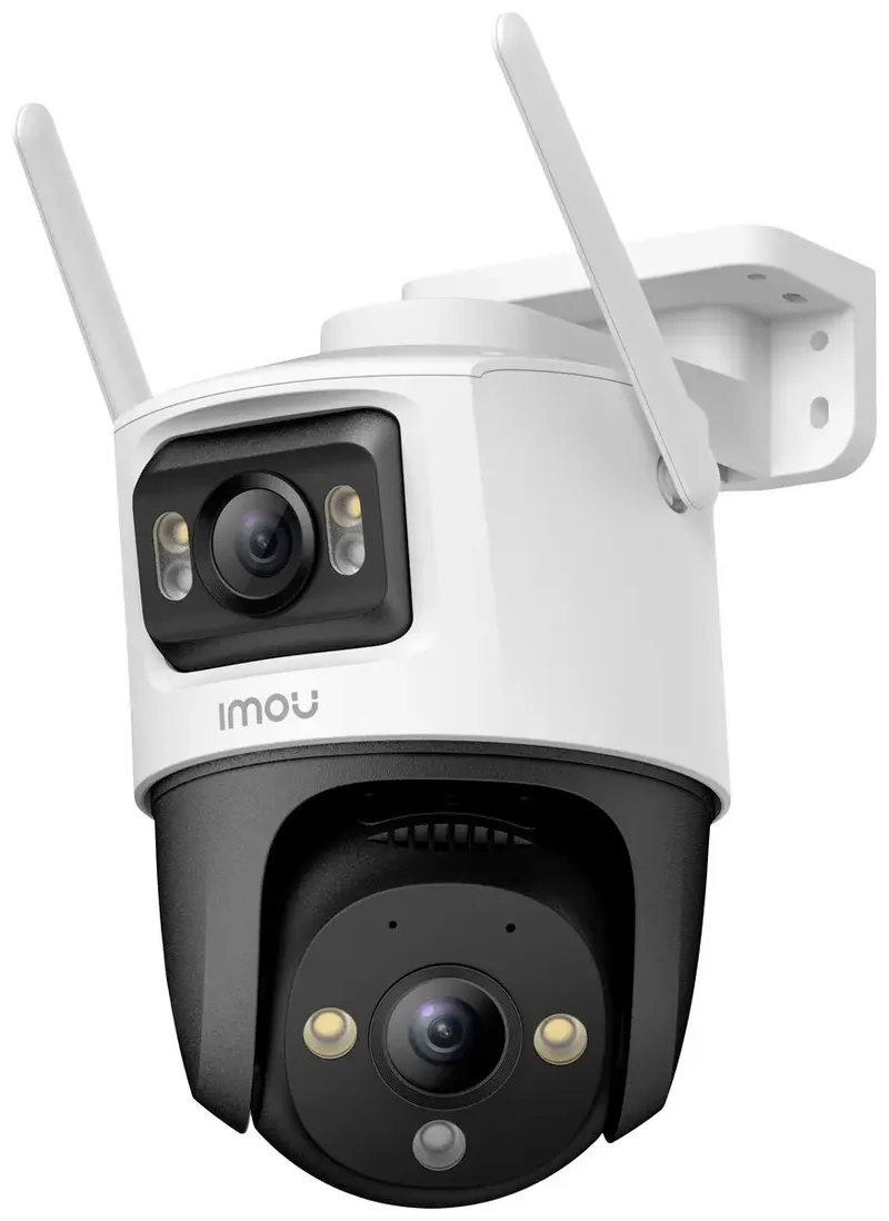 Cruiser Dual 6MP - Beveiligingscamera Voor Buiten - Camera Met Dubbele Lens (2 x 3MP) - 360° Dekking - Accurate Persoons- En Voertuigdetectie - Met Kleurennachtzicht - Sirene - IP66 Weerbestendig van Imou in Wit – productfoto 3 van 3