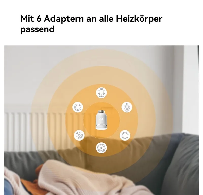 IOT-TRV1-EU TRV1 Smart Radiator Thermostat Draadloze radiatorthermostaat Montagewijze: Radiatorventiel Digitale th van Imou in Wit – productfoto 5 van 5