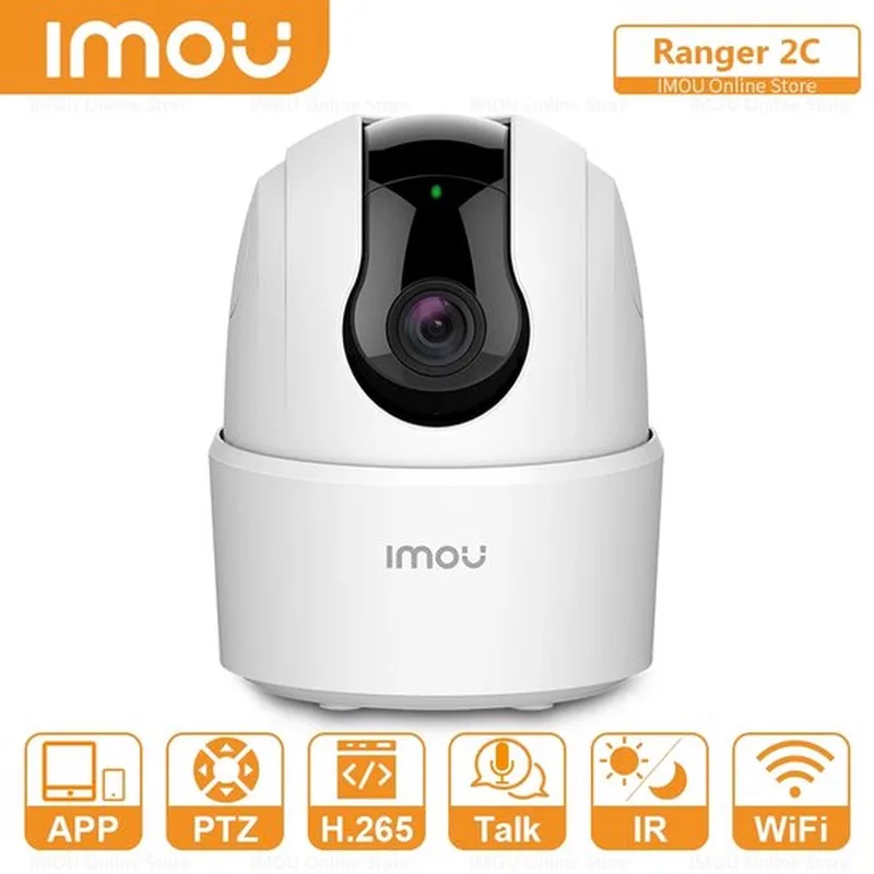 Ranger 2C - Slimme 1080P beveiligingscamera met Human Detection, Nachtzicht en Draadloos Wi-Fi voor Thuisbeveiliging by Imou in White – product photo