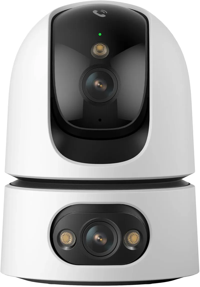Ranger Dual Pro 6MP - IP Camera Binnen – Dual-Lens Beveiligingscamera met Pan & Tilt, 360° Zicht, AI Mens- & Huisdierdetectie, Smart Tracking, Full-Color Nachtzicht, 2-weg Audio, Dual-Band Wi-Fi (2.4 & 5 GHz) von Imou in Weiß – Produktfoto