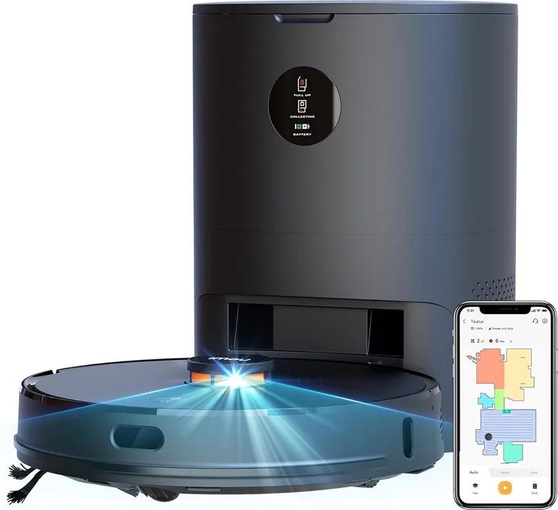 Robotstofzuiger - Laadstation - Leegt automatisch - 2700Pa - Appbediening - Stembediening - Vacuümzuiger - 110 minuten - Dweilen - Lidar - Navigatiesysteem - 3 liter - 60 dagen niet legen van Imou in Zwart – productfoto