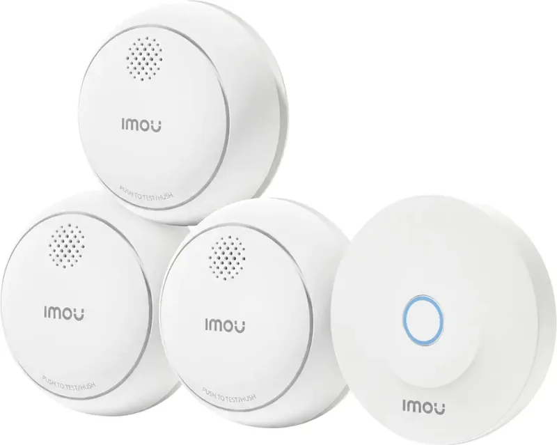 ZSM1Kit-EU-3-M Rauchwarnmelder-Set plus Zentrale mit App-Steuerung netzbetrieben, batteriebetrieben (Ø x H) 86 mm x 34.5 mm fra Imou – produktbillede