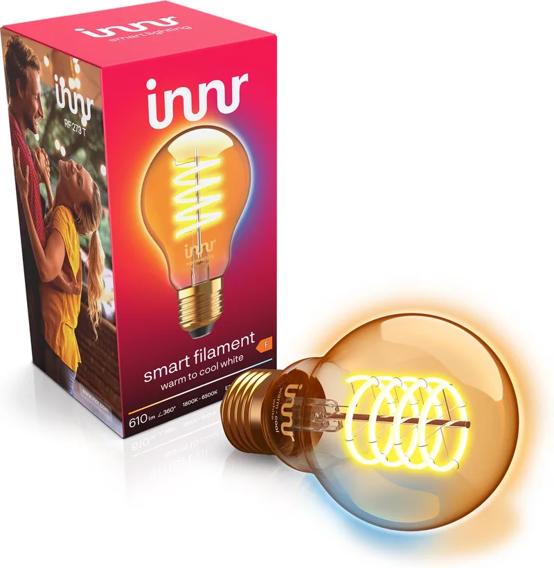 E27 filament lamp - geschikt voor Philips Hue - Zigbee - LED smart bulb - warmwit tot koelwit licht - slimme verlichting - dimbaar - 610 lumen - 1 pack by Innr – product photo