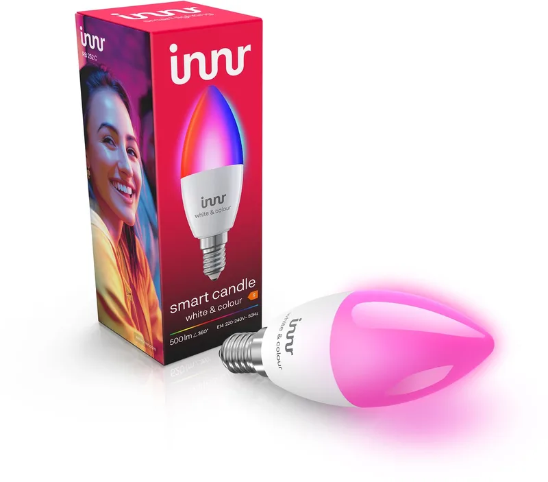 Smart E14 lamp - Zigbee - geschikt voor Philips Hue - LED Bulb - wit en gekleurd licht - slimme kaarslamp - ledlamp dimbaar - 500 lumen - 1 pack von Innr – Produktfoto