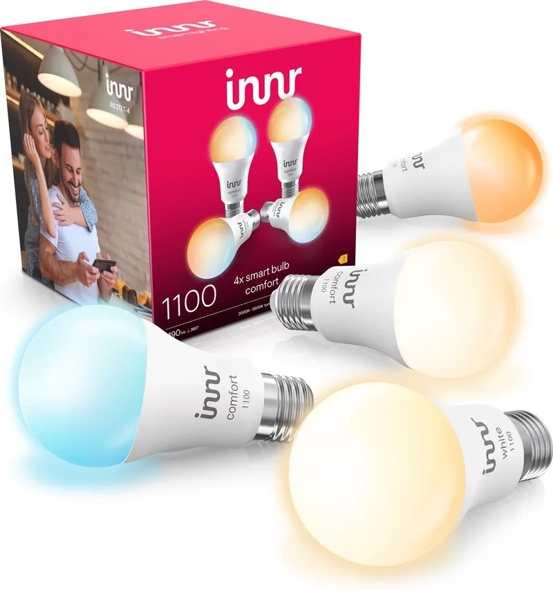 smart E27 LED lamp - geschikt voor Philips Hue - Zigbee bulb - warmwit tot koelwit licht - slimme lamp - dimbaar - 1190 lumen - 4 pack von Innr – Produktfoto