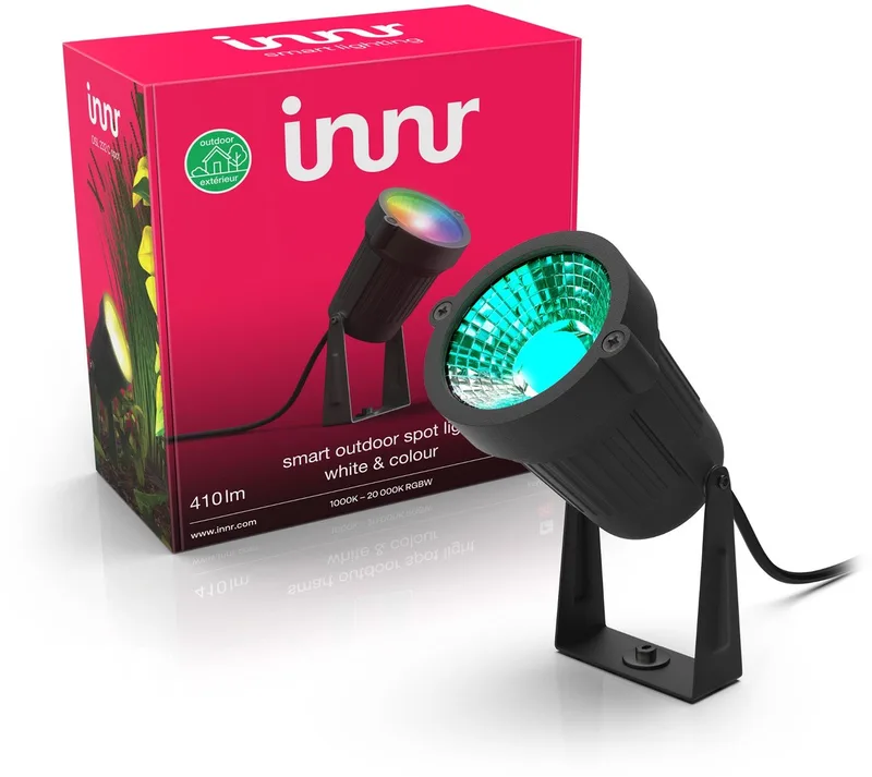 Smart Tuinspot Uitbreiding (1-pack), White & Colour LED Buitenverlichting, IP65 spatwaterdicht, alleen uitbreiding voor OSL 232 C basisset by Innr in Black – product photo