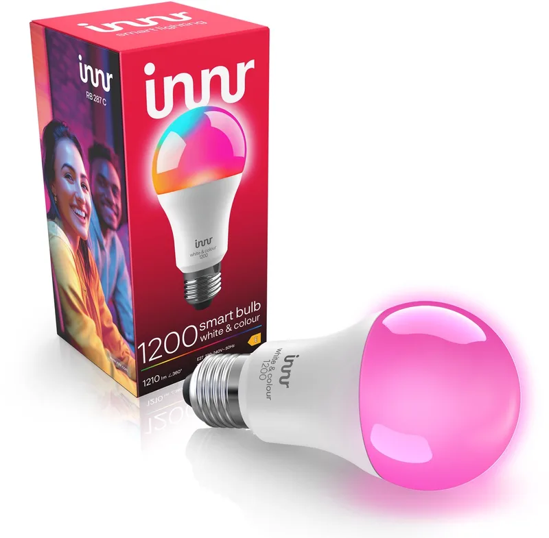 Zigbee E27 LED lamp - geschikt voor Philips Hue - smart bulb - wit en gekleurd licht - geeft 50% meer licht - slimme lamp - dimbaar - 1210 lumen - 1 pack från Innr – produktbild