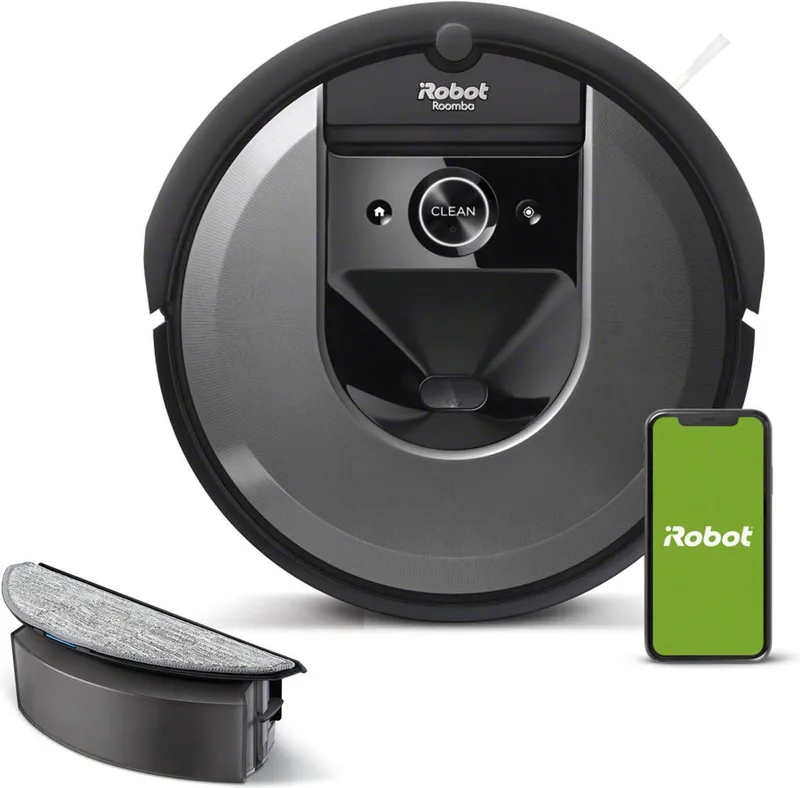 Combo® i8 - Robotstofzuiger met Dweilfunctie - Met Laadstation - Ideaal voor Huisdieren - i8178 van iRobot in Donkergrijs – productfoto
