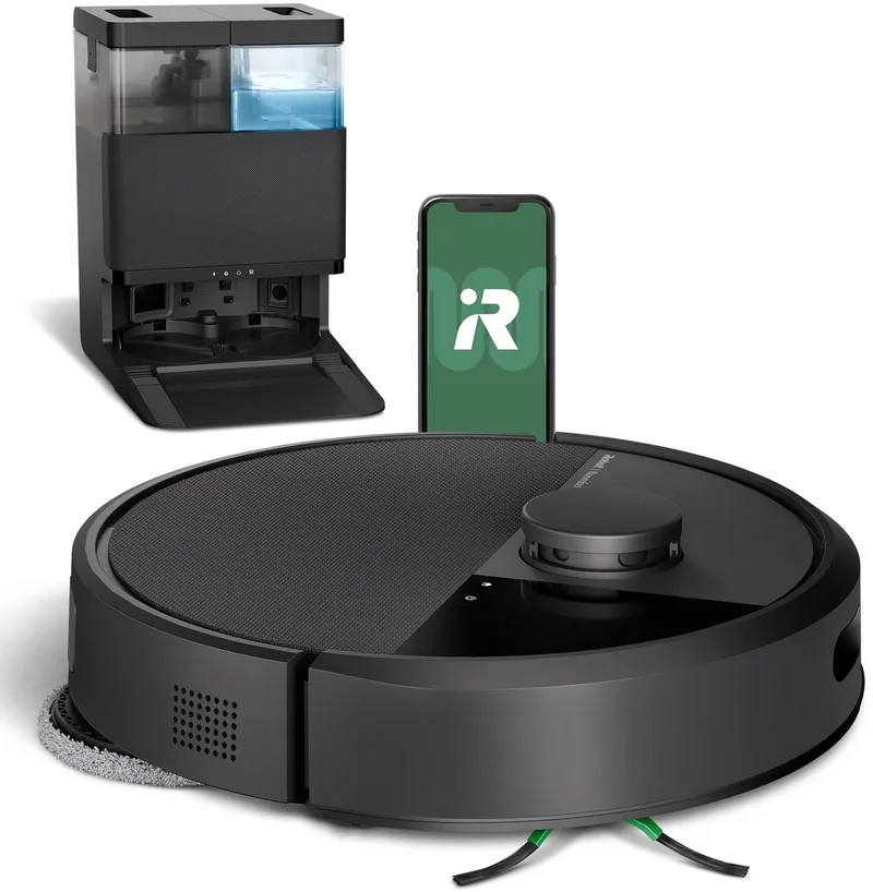 Plus 405 Combo Robot + Autowash™ Dock - Robotstofzuiger met Dweilfunctie - G1850 van iRobot in Zwart – productfoto