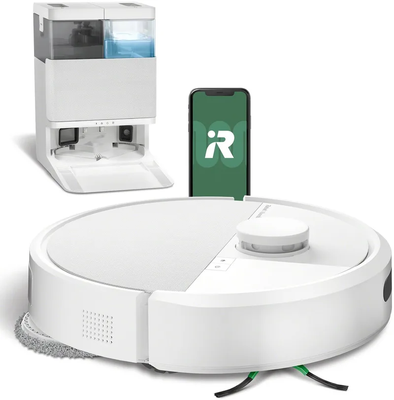 Plus 405 Combo Robot + Autowash™ Dock - Robotstofzuiger met Dweilfunctie - G1852 van iRobot in Wit – productfoto