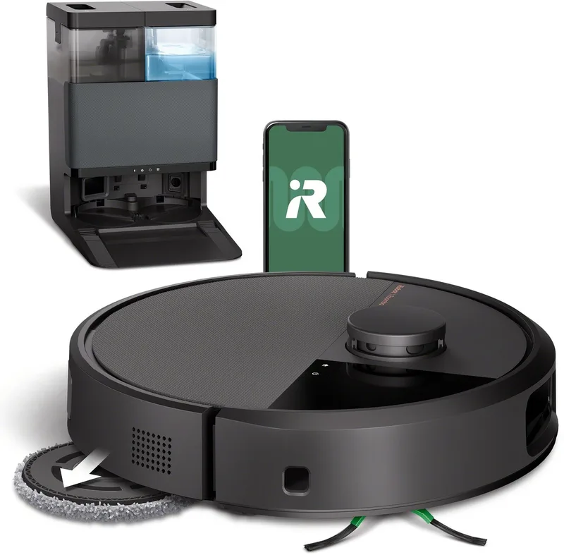 Plus 505 Combo Robot + Autowash™ Dock - Robotstofzuiger met Dweilfunctie - N1850 van iRobot in Zwart – productfoto