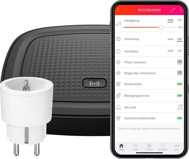 Smart bridge Starter set met schakelstekker - Centrale bediening met Android/iOS app - Compatibel met Google Assistant, Amazon Alexa, Apple HomeKit - Wifi