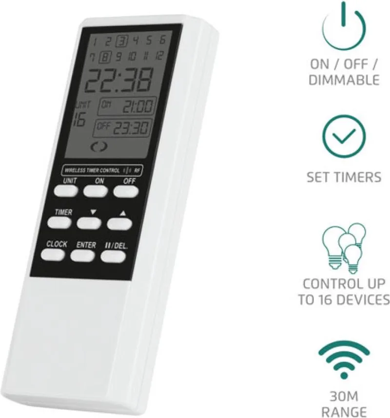 Timer Remote Control ATMT-502 BE/FR van KlikAanKlikUit in Wit – productfoto
