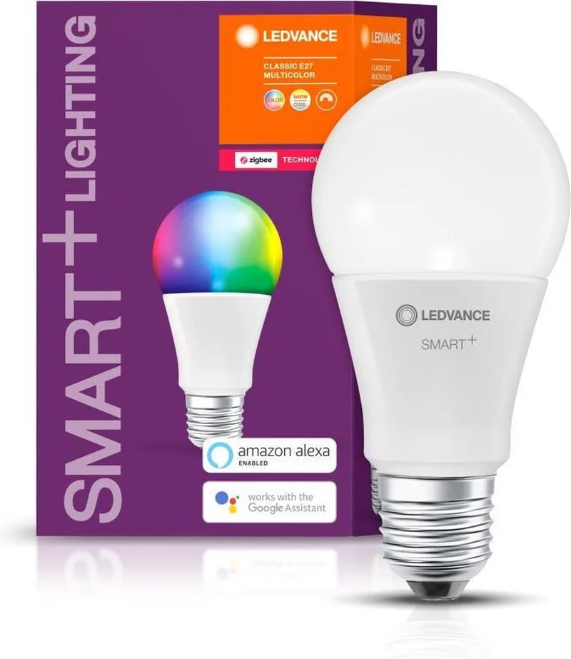 LED lamp | NaN: E27 | RGBW | 27--…65-- K | 9 W | vervanger voor 6- W Incandescent bulb | SMART+ Classic Multicolour de LEDVANCE SMART+ en Blanc – photo produit