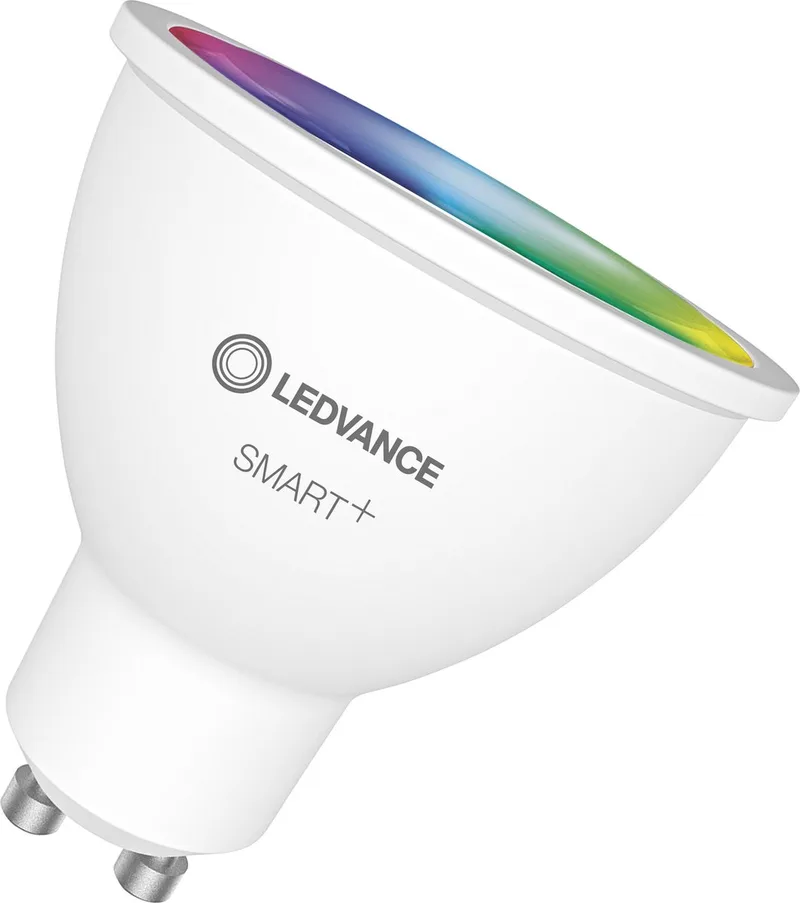 LED reflectorlamp - Lampvoet: GU1- - RGBW - 27--…65-- K - 5 W - SMART+ Spot GU1- Multicolour de LEDVANCE SMART+ – photo produit