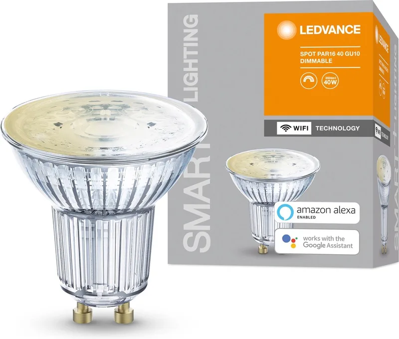 LED reflectorlamp - Lampvoet: GU1- Warm wit - 27- K - 5 W - SMART+ WiFi SPOT GU1- Dimmable de LEDVANCE SMART+ – photo produit