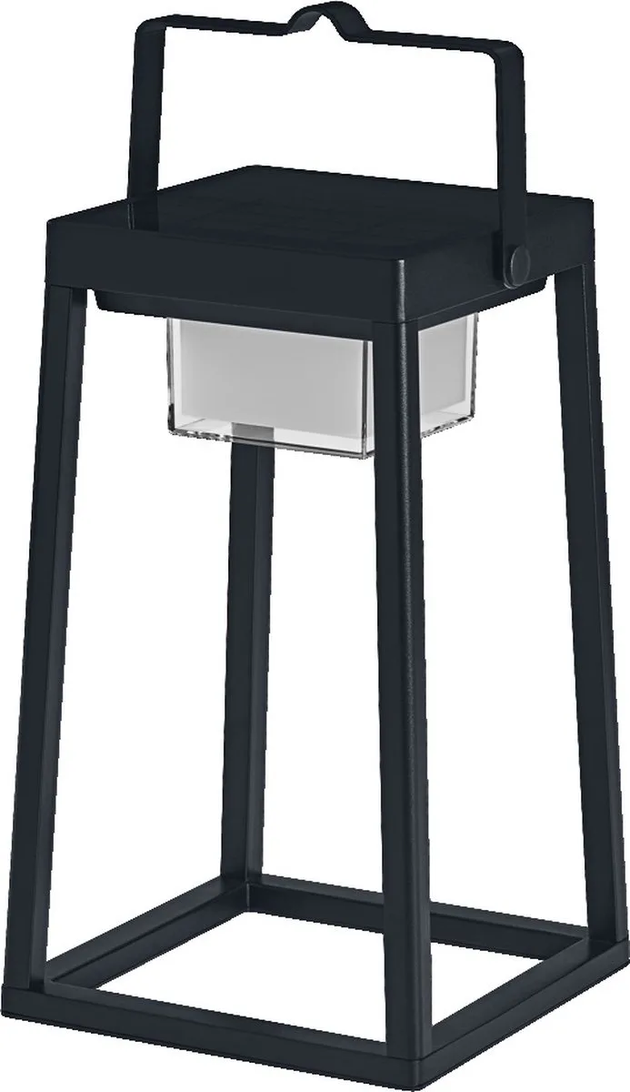 outdoor Bluetooth solar tafellamp, met (3000K) + kleur licht, stroomonafhankelijk, tot 6,5 uur brandduur bij 100% licht, oplaadbaar, IP44 bescherming, IP44, zwart de LEDVANCE SMART+ en Blanc – photo produit