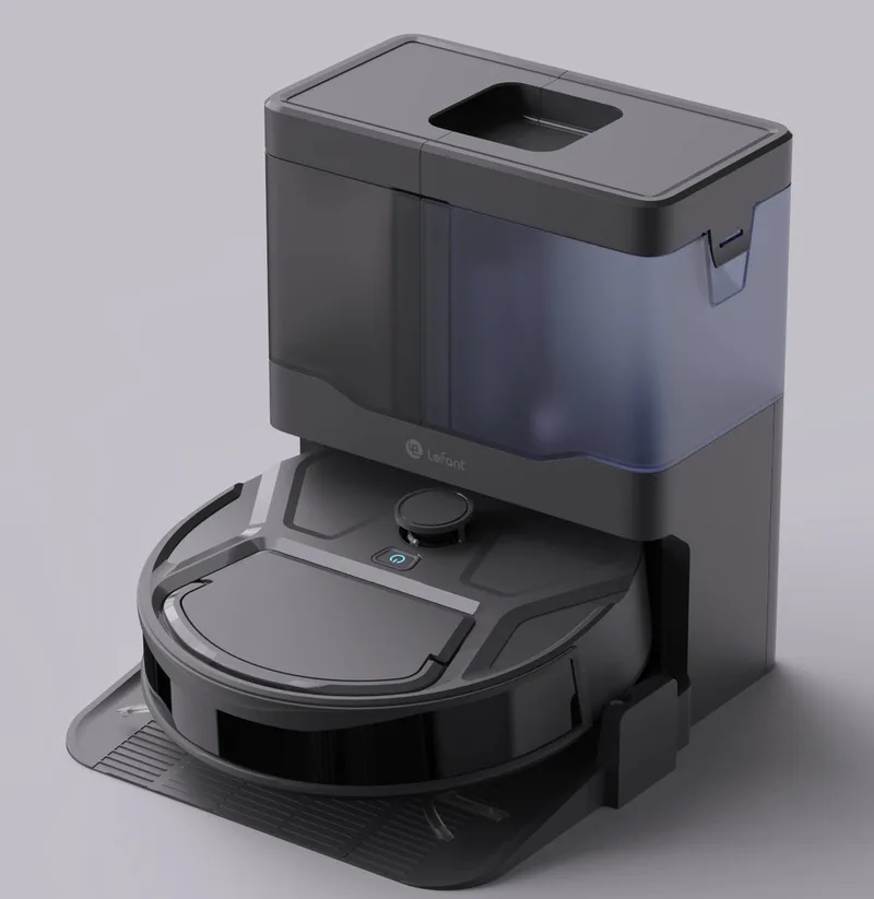 M265 Robotstofzuiger met dweilfunctie – 20.000 Pa zuigkracht – Zelfreinigend – Herbruikbare stofbak – Huisdierhaar – dTOF Lidar-navigatie – Handsfree – Grijs von Lefant in M265-Gray – Produktfoto