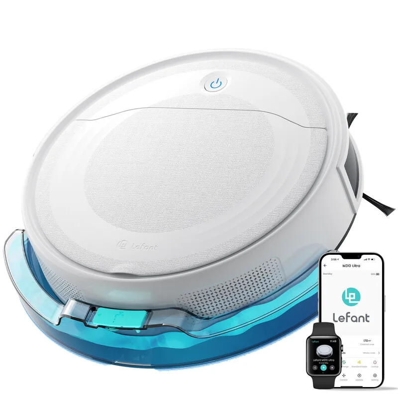 M310 Ultra Robotstofzuiger 6000Pa zuigkracht met ToF-lasernavigatie, nauwkeurige obstakelvermijding, anti-klit, ideaal voor dierenhaar en harde vloeren, bediening via app/Alexa by Lefant – product photo