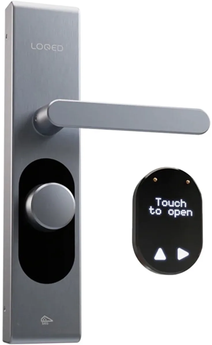 Touch Smart Lock - Slim Deurslot - Met Smart Home Integratie - Bridge, Cilinder & Codetoegang van LOQED in Metaal – productfoto