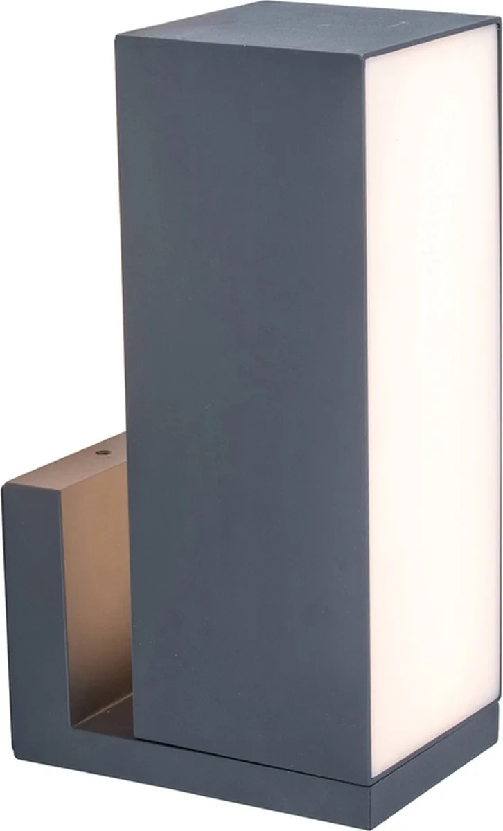 Connect CUBA - LED Wandlamp voor buiten - Smart verlichting in alle kleuren en wittinten - Donkergrijs van Lutec in Grijs – productfoto