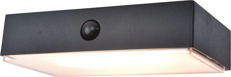 Connect FADI - Slimme LED Wandlamp op zonne-energie met sensor by Lutec in Black – product photo