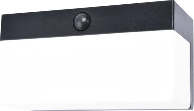 Connect FRAN - Slimme LED wandlamp op zonne-energie met sensor by Lutec in Black – product photo