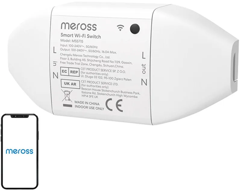 Smart Wifi Switch Voor Alexa Google Assistant Homekit by Meross in White – product photo