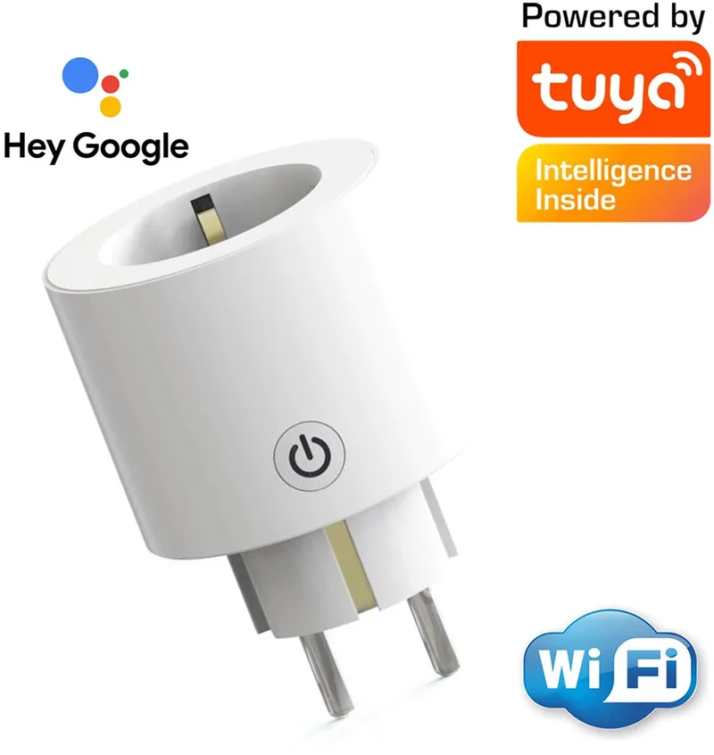 Slimme Stekker | Wifi én Matter | Werkt Met Tuya Smart en SmartLife - 3680W | Energie monitor by MOES in White – product photo
