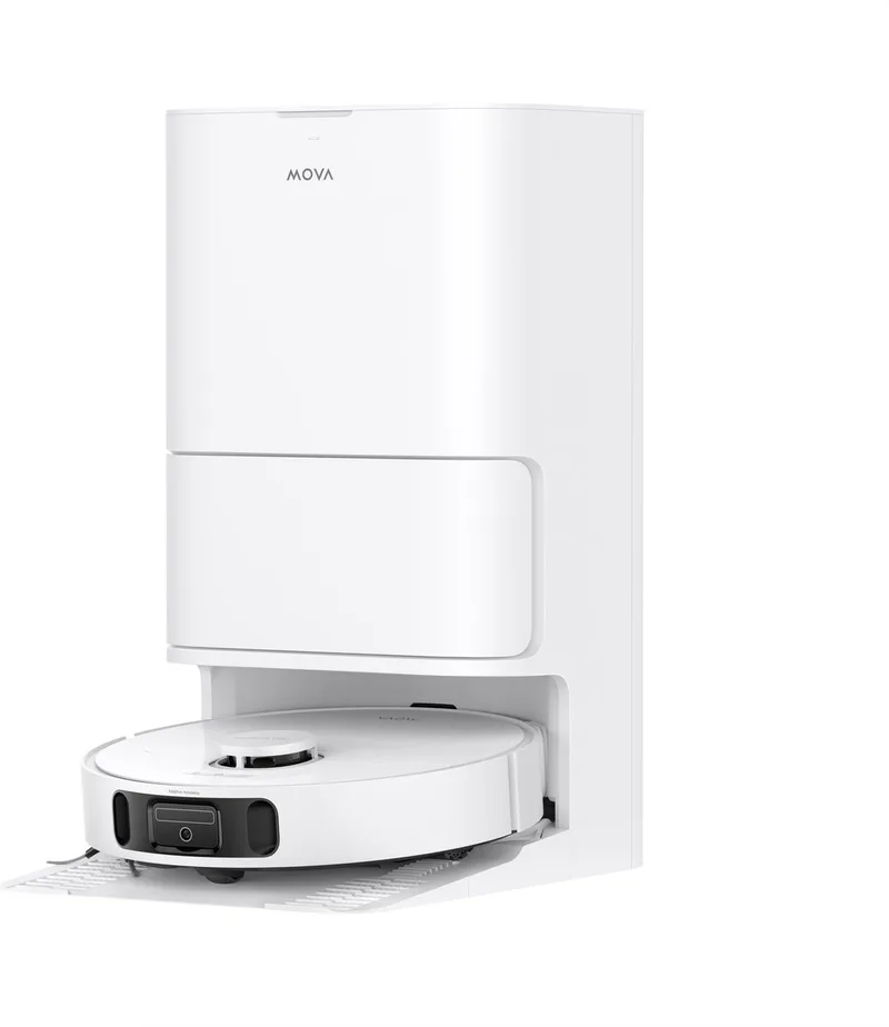 E40 Ultra – Robotstofzuiger en Dweil - 19.000 Pa Zuigkracht - Automatisch Leegstation met Hete Lucht Drogen - Slimme Navigatie & Tapijtherkenning van MOVA in Wit – productfoto