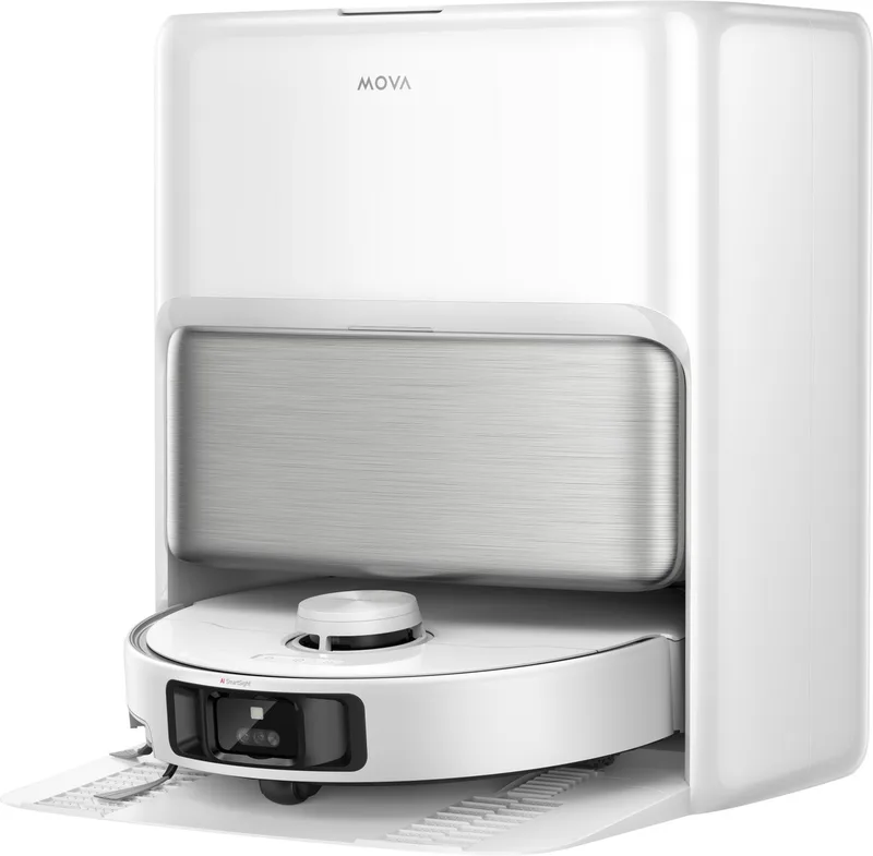P70 Pro Ultra Robotstofzuiger | 30.000Pa | 260RPM Dweil | 100°C Zelfreinigend | AI 280+ Obstakels | MaxiReach von MOVA in Weiß – Produktfoto