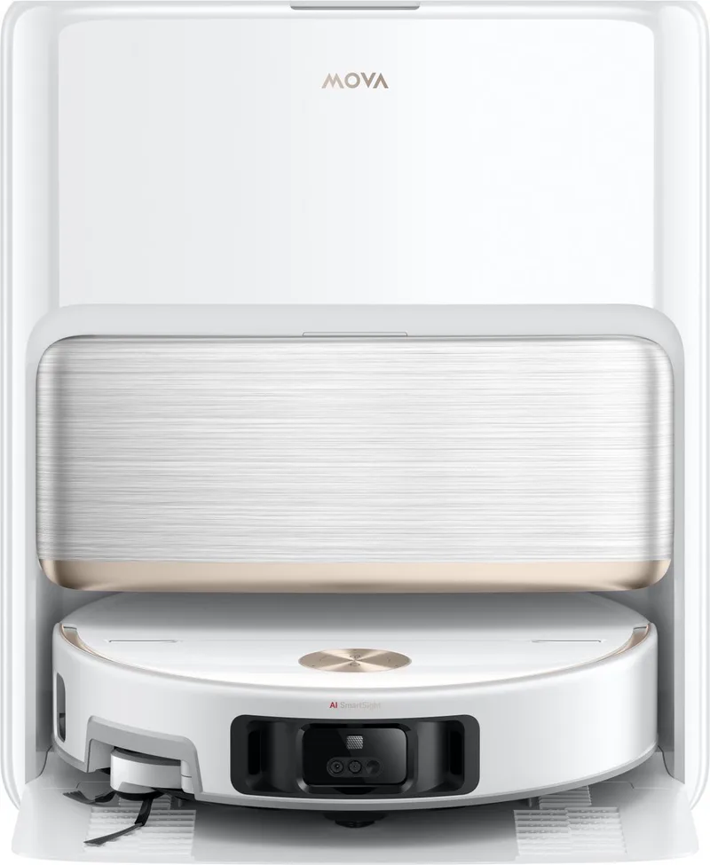 V70 Ultra Complete Robotstofzuiger - 42.000Pa - 9cm Drempel - MaxiReachX™ - Zakloze Tank by MOVA in White – product photo