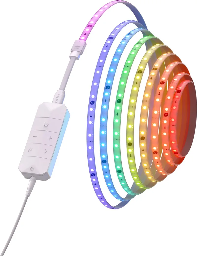 Essentials Matter Smart Multicolour HD Lightstrip Starter Kit - RGBIC - 5m van Nanoleaf in Wit – productfoto