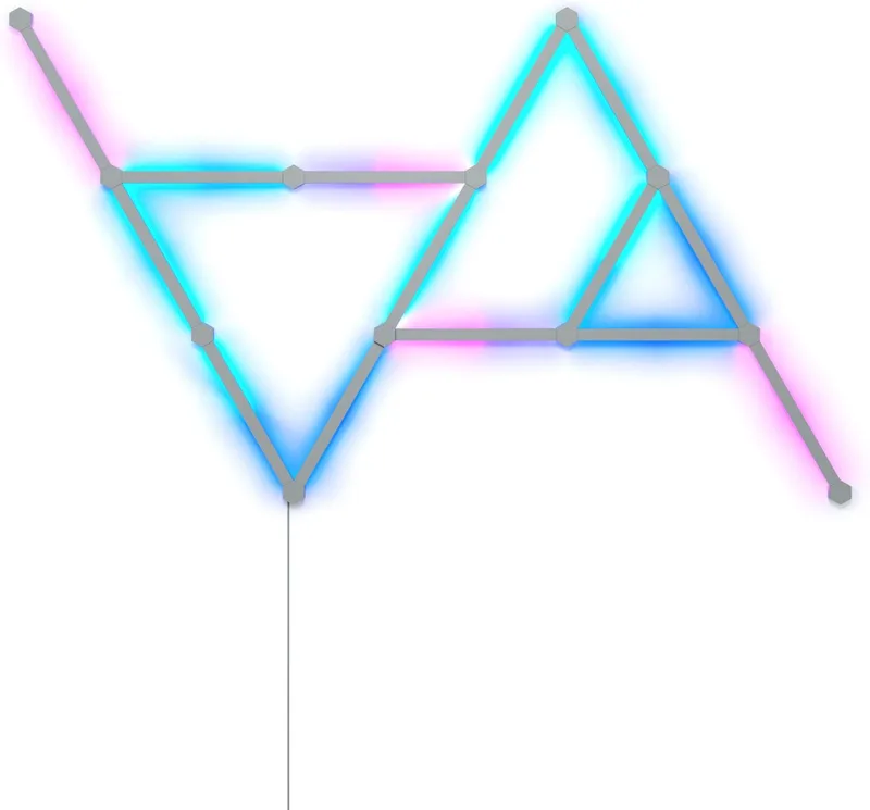 Lines 60 Degrees Starterkit - Slimme Verlichting - 15 LED/RGB Lichtbalken - Siri, Google by Nanoleaf in White – product photo