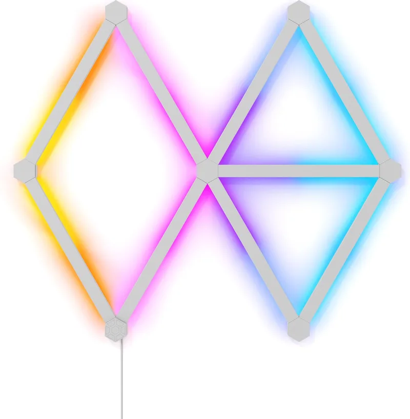 Lines 60 Degrees Starterkit - Slimme Verlichting - 9 LED/RGB Lichtbalken - Siri, Google by Nanoleaf in White – product photo
