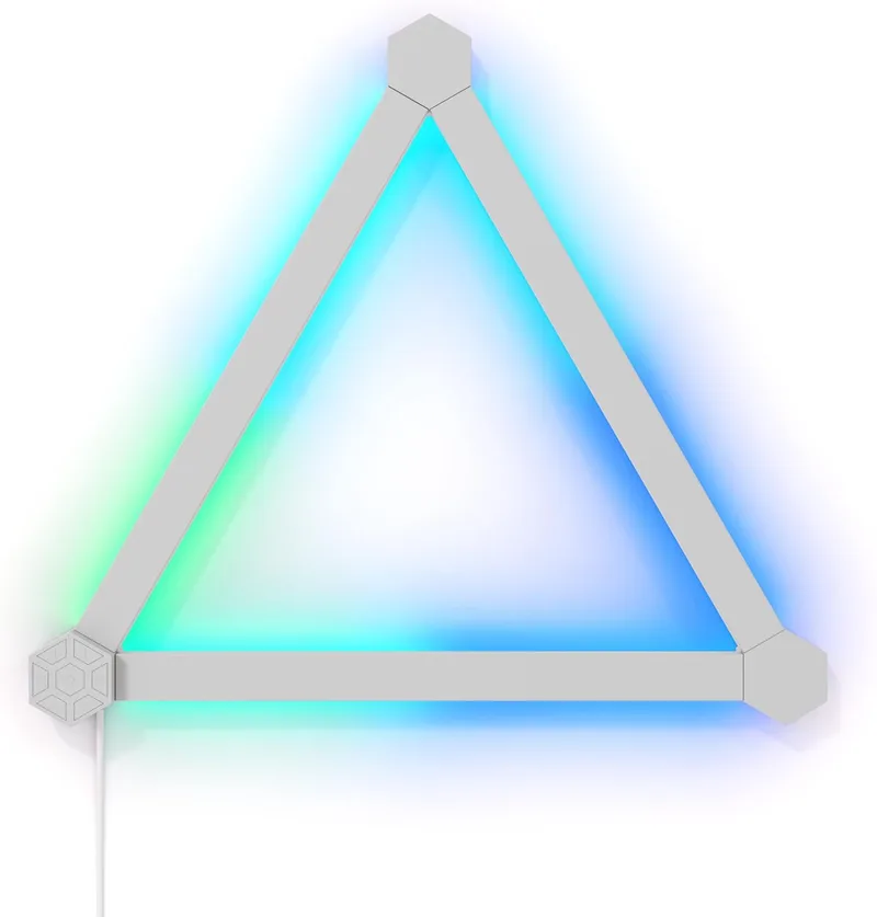 Lines 60 Degrees Uitbreidingspakket - Slimme Verlichting - 3 LED/RGB Lichtbalken - Google de Nanoleaf en Blanc – photo produit 1 sur 4