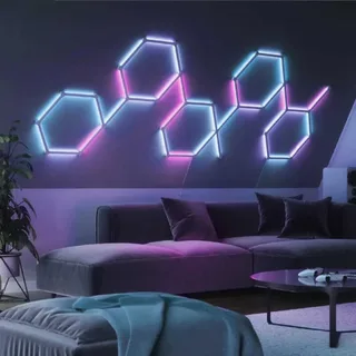 Lines 60 Degrees Uitbreidingspakket - Slimme Verlichting - 3 LED/RGB Lichtbalken - Google de Nanoleaf en Blanc – photo produit 4 sur 4